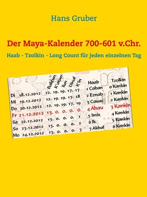 cover image of Der Maya-Kalender 700-601 v.Chr.